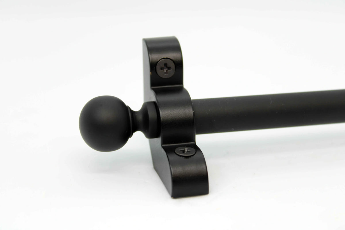 Princes Metal Bavaria stair rod — Wrought Iron finish with Ball finial