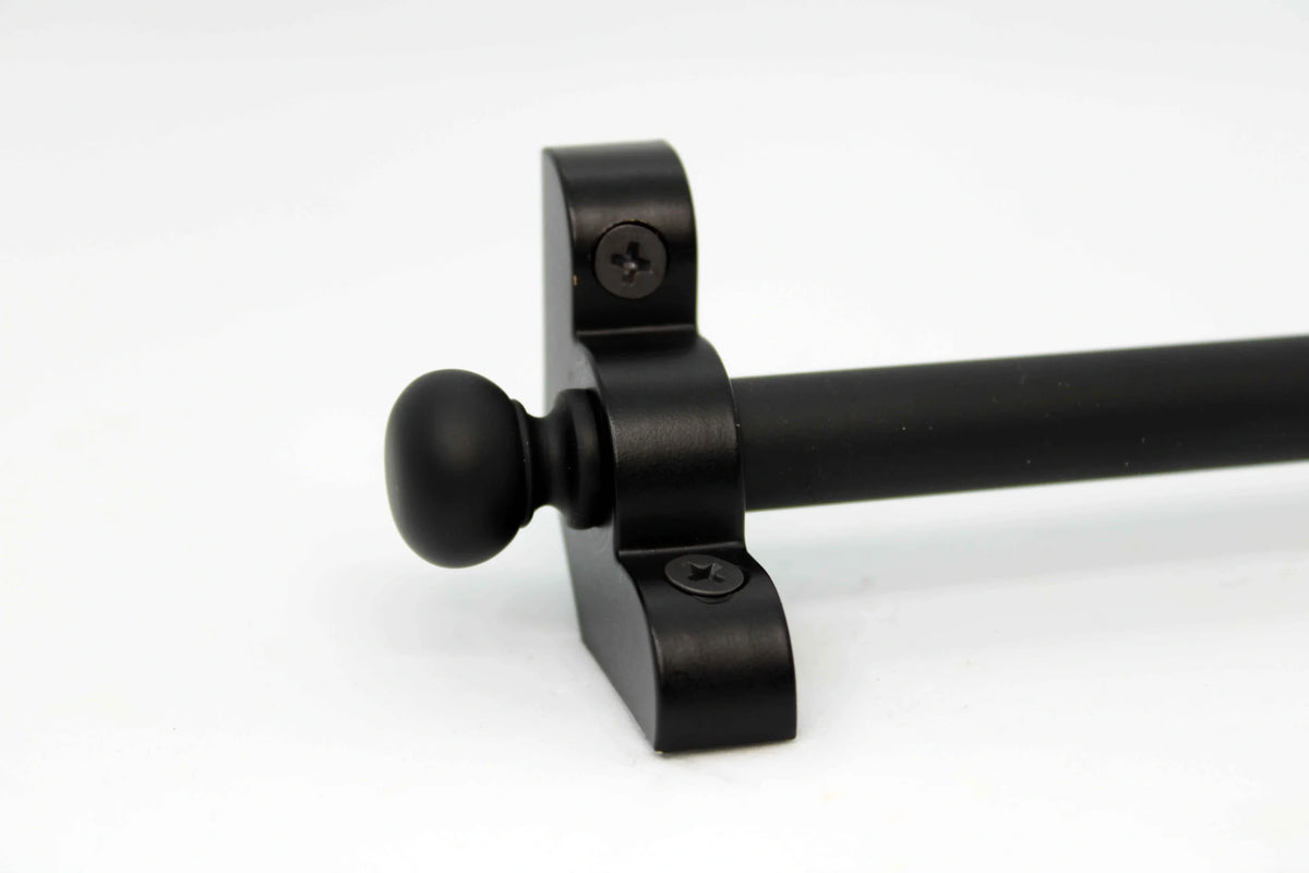 Princes Metal Bavaria stair rod — Wrought Iron finish with Round finial