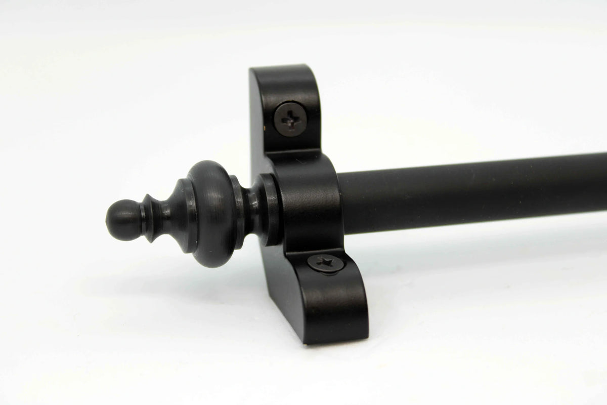 Princes Metal Bavaria stair rod — Wrought Iron finish with Urn finial