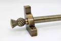 Princes Metal Chateau stair rod — Antique Brass finish with Thistle finial