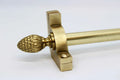 Princes Metal Chateau stair rod — Brushed Brass finish with Pine finial