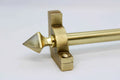 Princes Metal Chateau stair rod — Brushed Brass finish with Pyramid finial