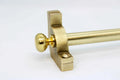 Princes Metal Chateau stair rod — Brushed Brass finish with Round finial