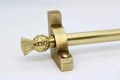Princes Metal Chateau stair rod — Brushed Brass finish with Thistle finial
