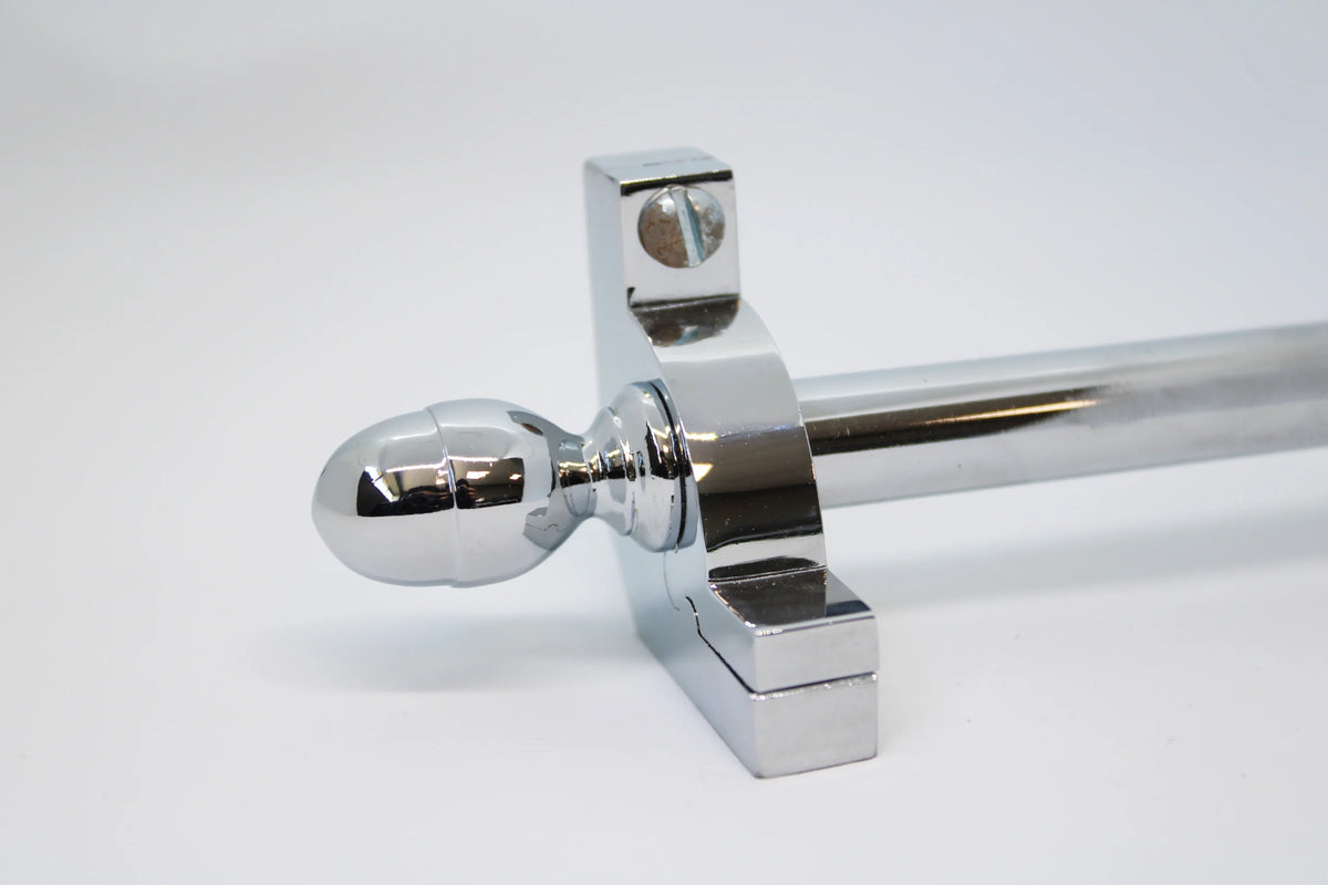 Princes Metal Chateau stair rod — Chrome finish with Acorn finial