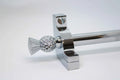 Princes Metal Chateau stair rod — Chrome finish with Thistle finial