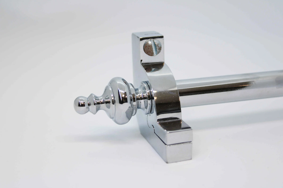 Princes Metal Chateau stair rod — Chrome finish with Urn finial