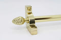 Princes Metal Chateau stair rod — Polished Brass finish with Pine finial