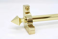 Princes Metal Chateau stair rod — Polished Brass finish with Pyramid finial