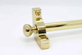 Princes Metal Chateau stair rod — Polished Brass finish with Round finial