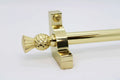 Princes Metal Chateau stair rod — Polished Brass finish with Thistle finial