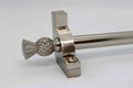 Princes Metal Chateau stair rod — Satin Nickel finish with Thistle finial