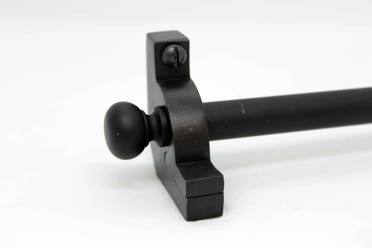 Princes Metal Chateau stair rod — Wrought Iron finish with Round finial