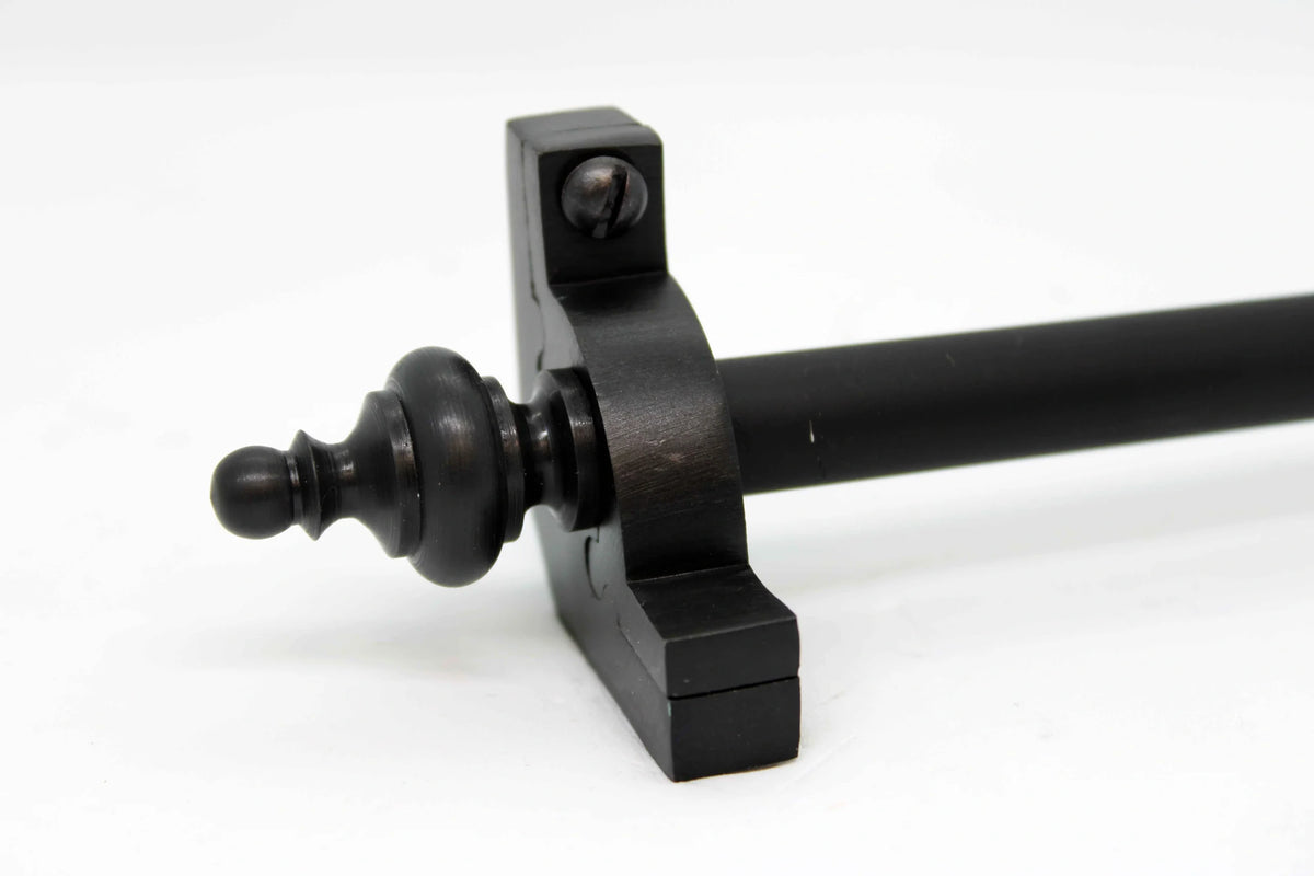 Princes Metal Chateau stair rod — Wrought Iron finish with Urn finial