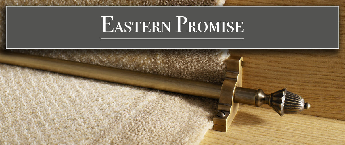 Eastern Promise Cairo Stair Rods option and fitting detail — supplier photography
