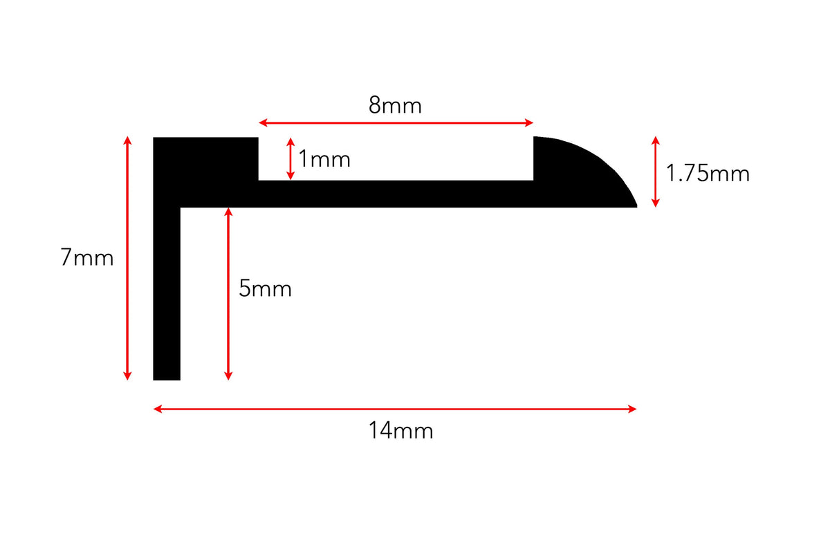 AF verified | Ali Tramline End Profile 1mm silhouette