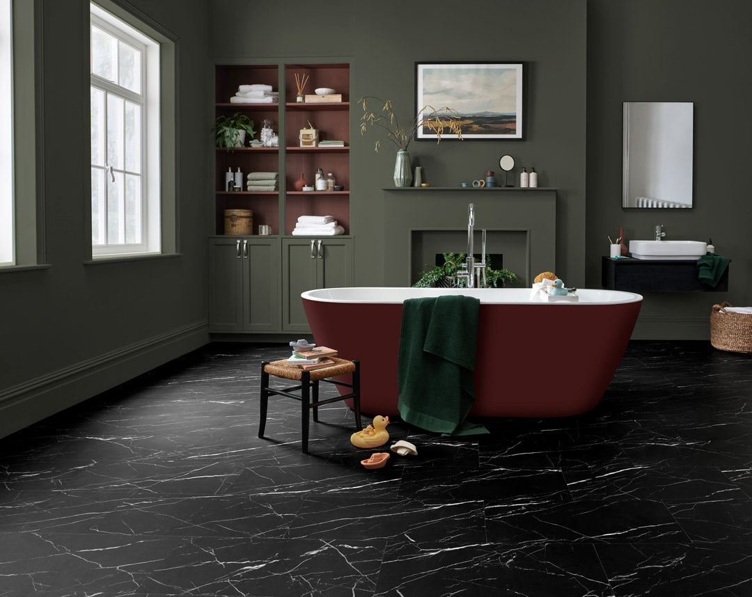 Luvanto Click+ Premium Tile (1.67 m²) – Black Marble