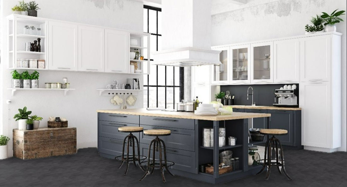 Luvanto Click+ Tile (2.22 m²) – Black Slate