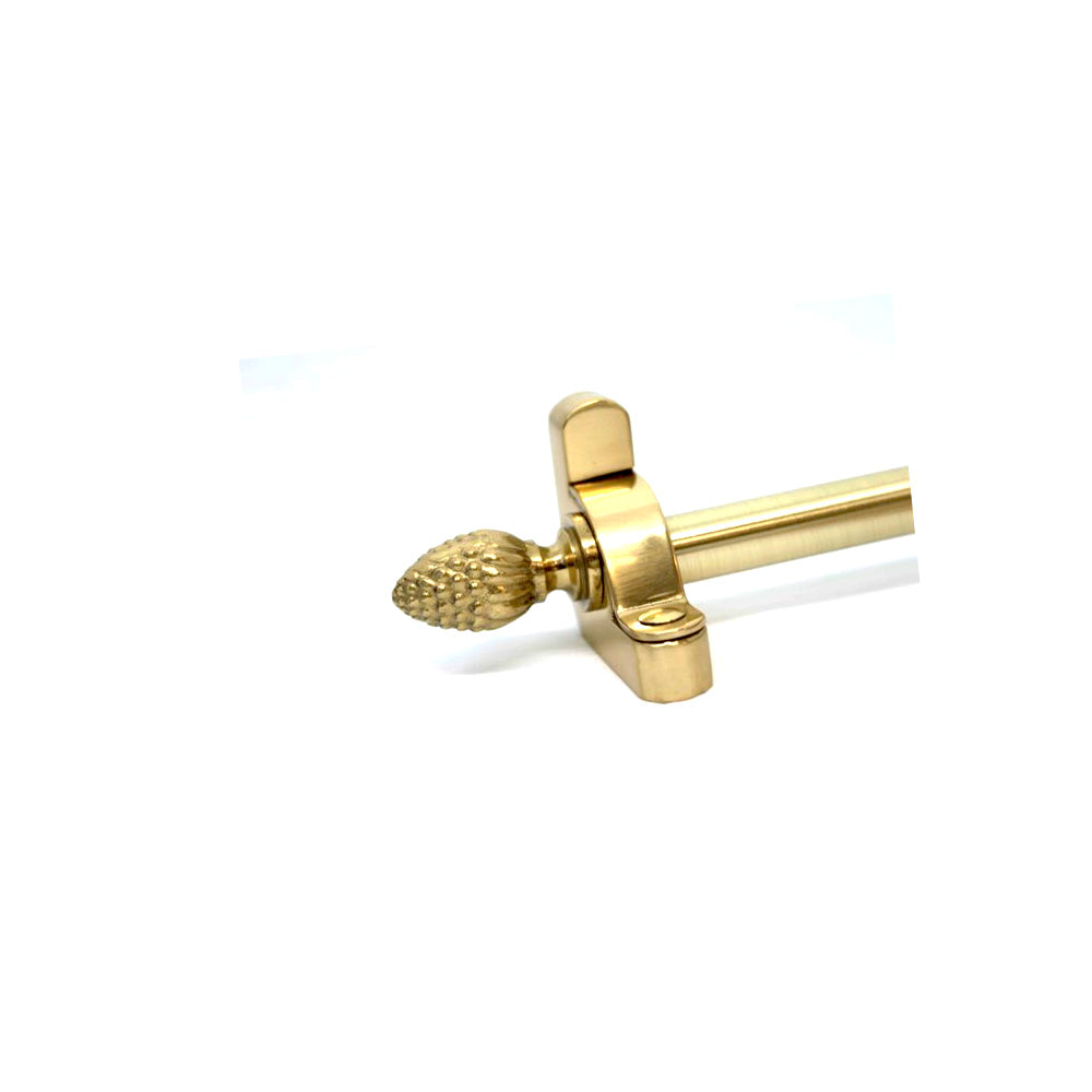 Princes Metal Marquis stair rod with Pine finial