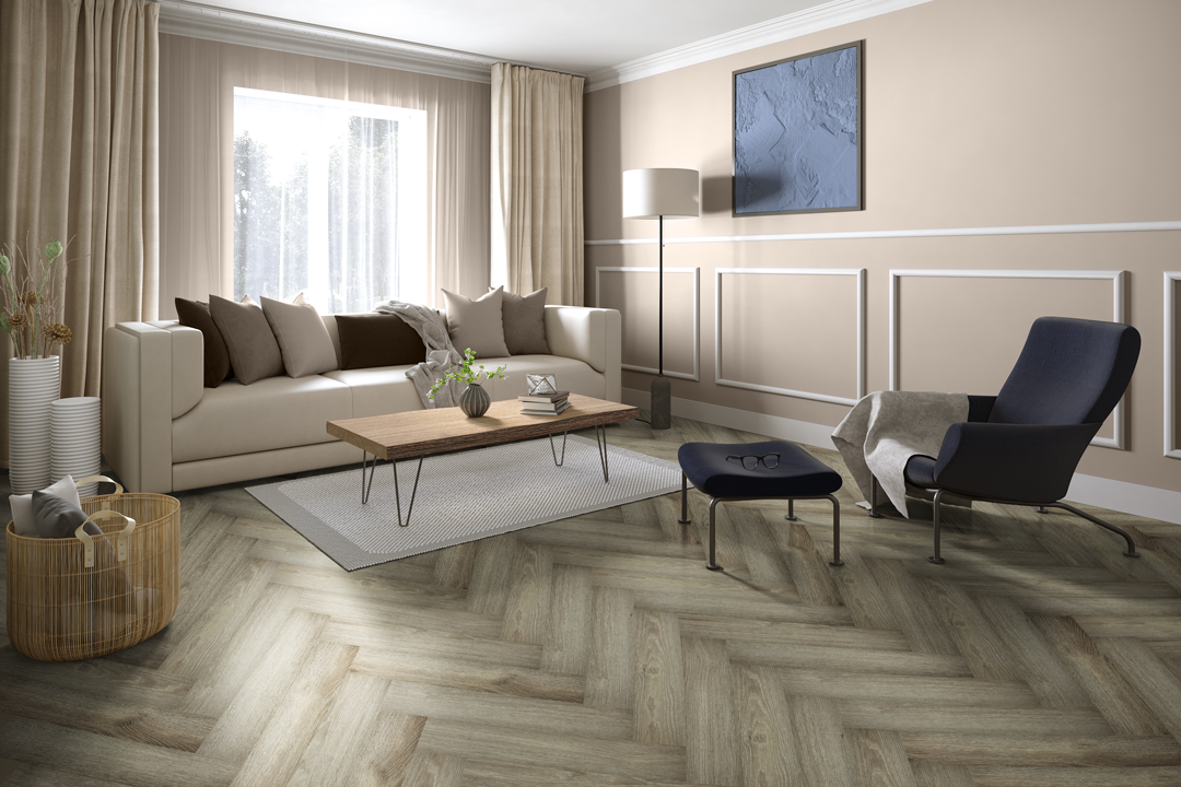 Luvanto Design Contemporary Herringbone – Misty Elm