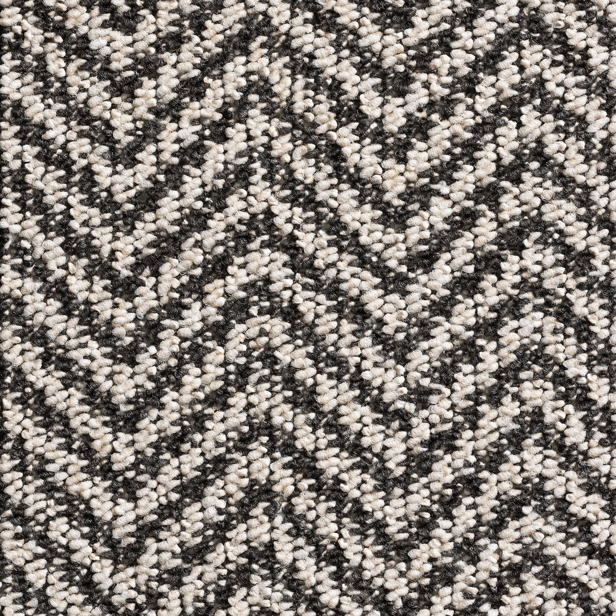Inca Black And White 4m felt-backed carpet