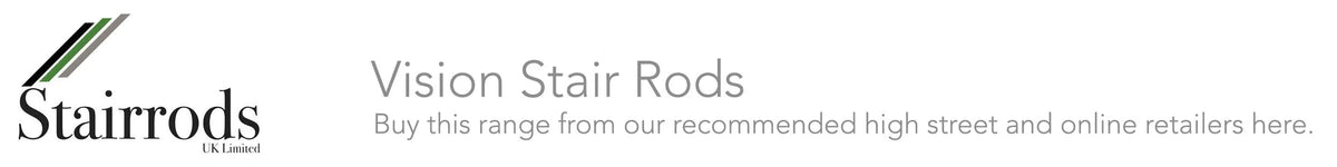 Vision Arrow Stair Rods option and fitting detail — supplier photography