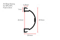 AF verified | Ali Wrap Nosing Flush 6.5mm profile silhouette