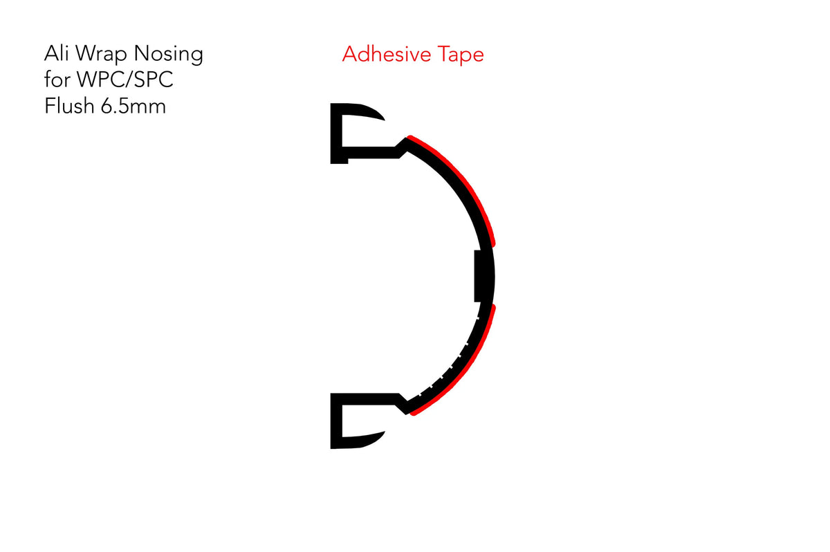 AF verified | Ali Wrap Nosing Flush profile silhouette for 5mm selection