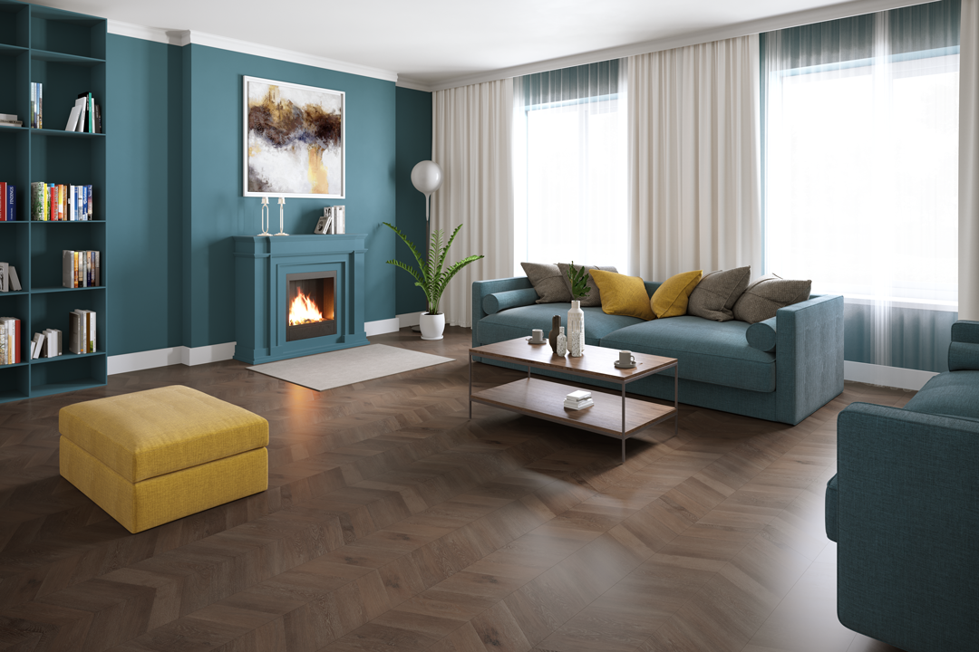 Luvanto Premium Click+ Chevron Warm Conker