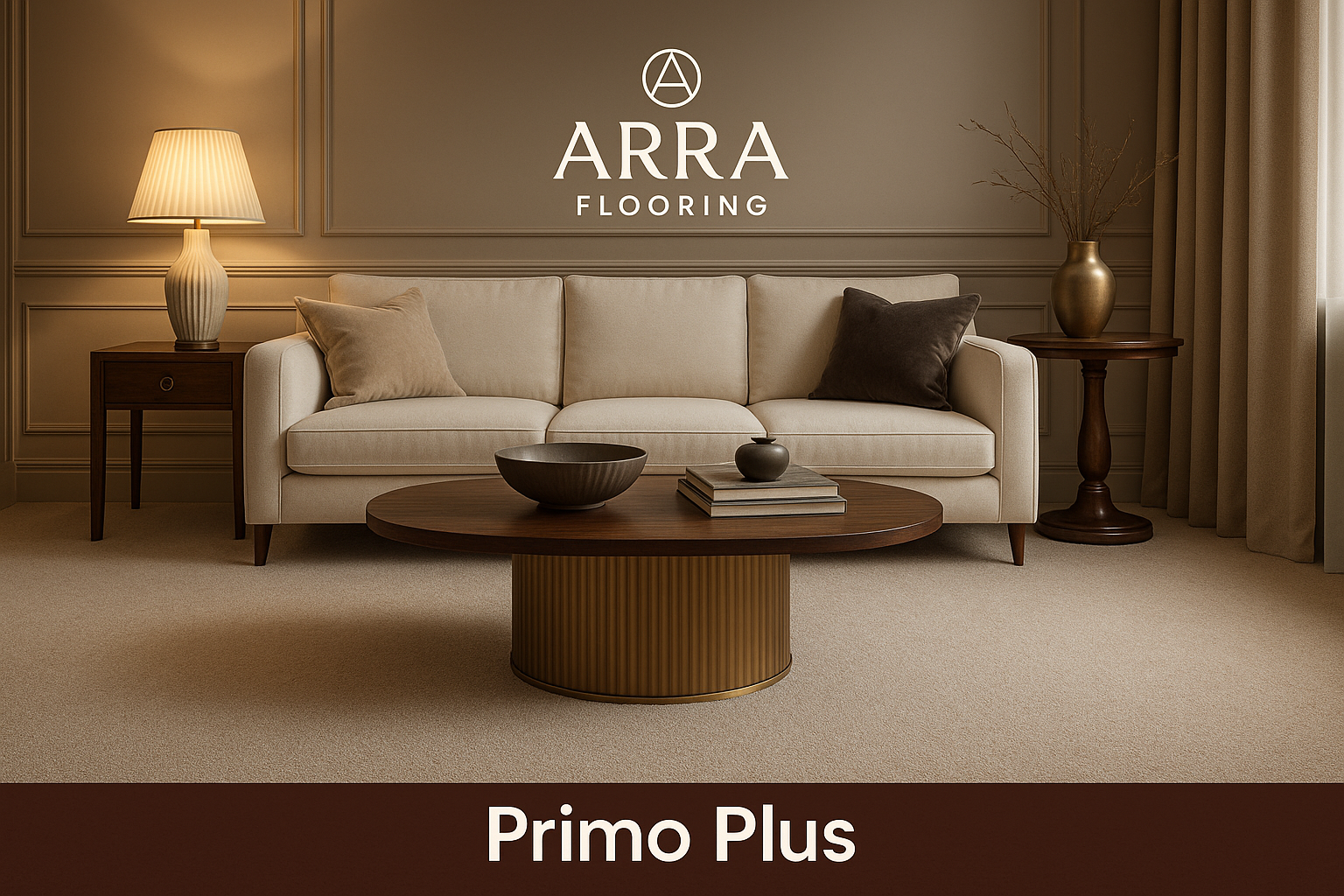 Arra Flooring Primo Plus carpet in luxury living room