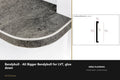 Ali Bigger BendyBull for LVT — Ali Chrome finish — profile and section detail