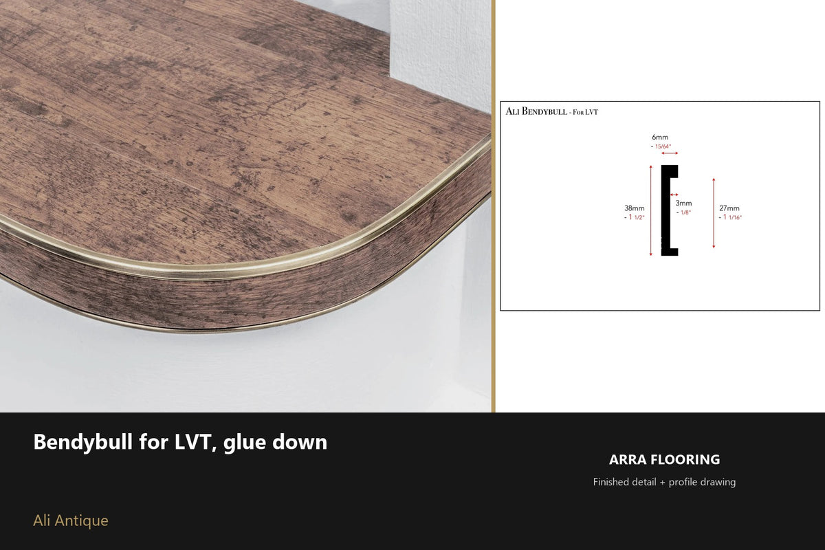 Ali BendyBull for LVT — Ali Antique finish — profile and section detail