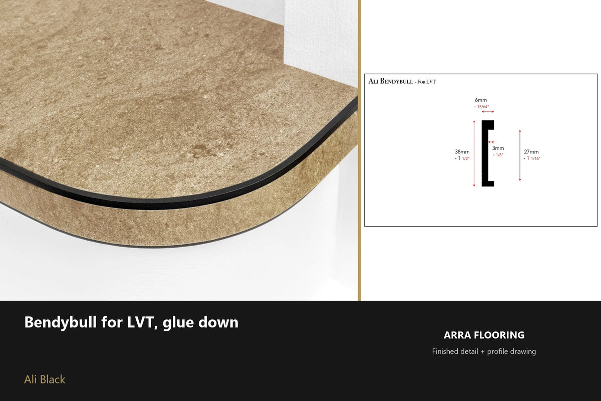 Ali BendyBull for LVT — Ali Black finish — profile and section detail