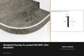 Ali BendyBull Overlap for SPC/WPC — Ali Chrome finish — profile and section detail