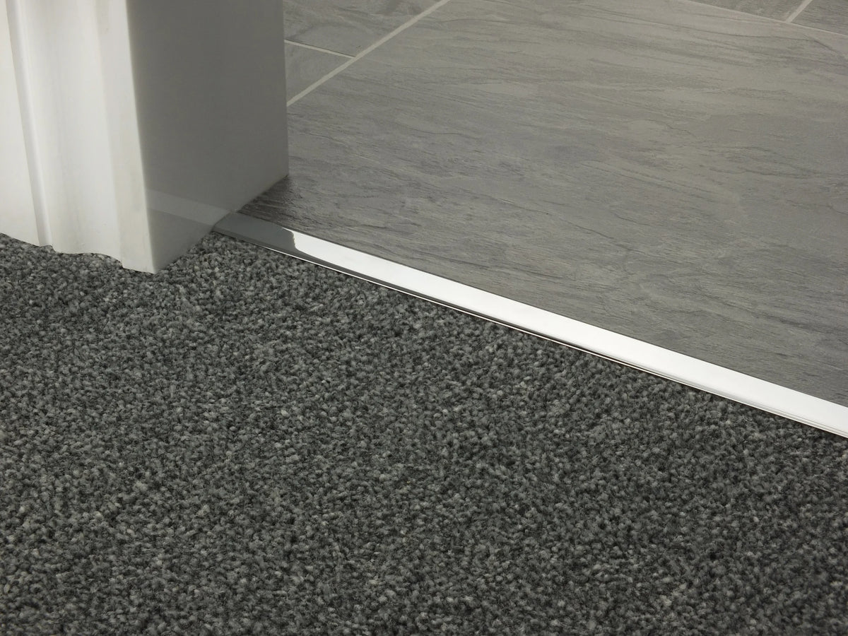 Premier Square Carpet Edge — Chrome