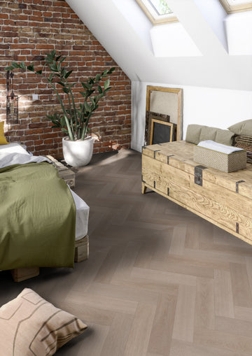 Tarkett Rhinofloor RhinoTex sheet vinyl – Ancares Herringbone Grey
