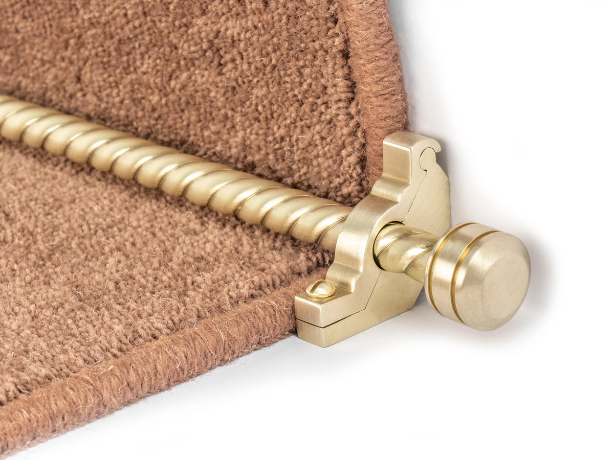 Vision Piston Stair Rods — Satin Brass — official Stair Rods UK image