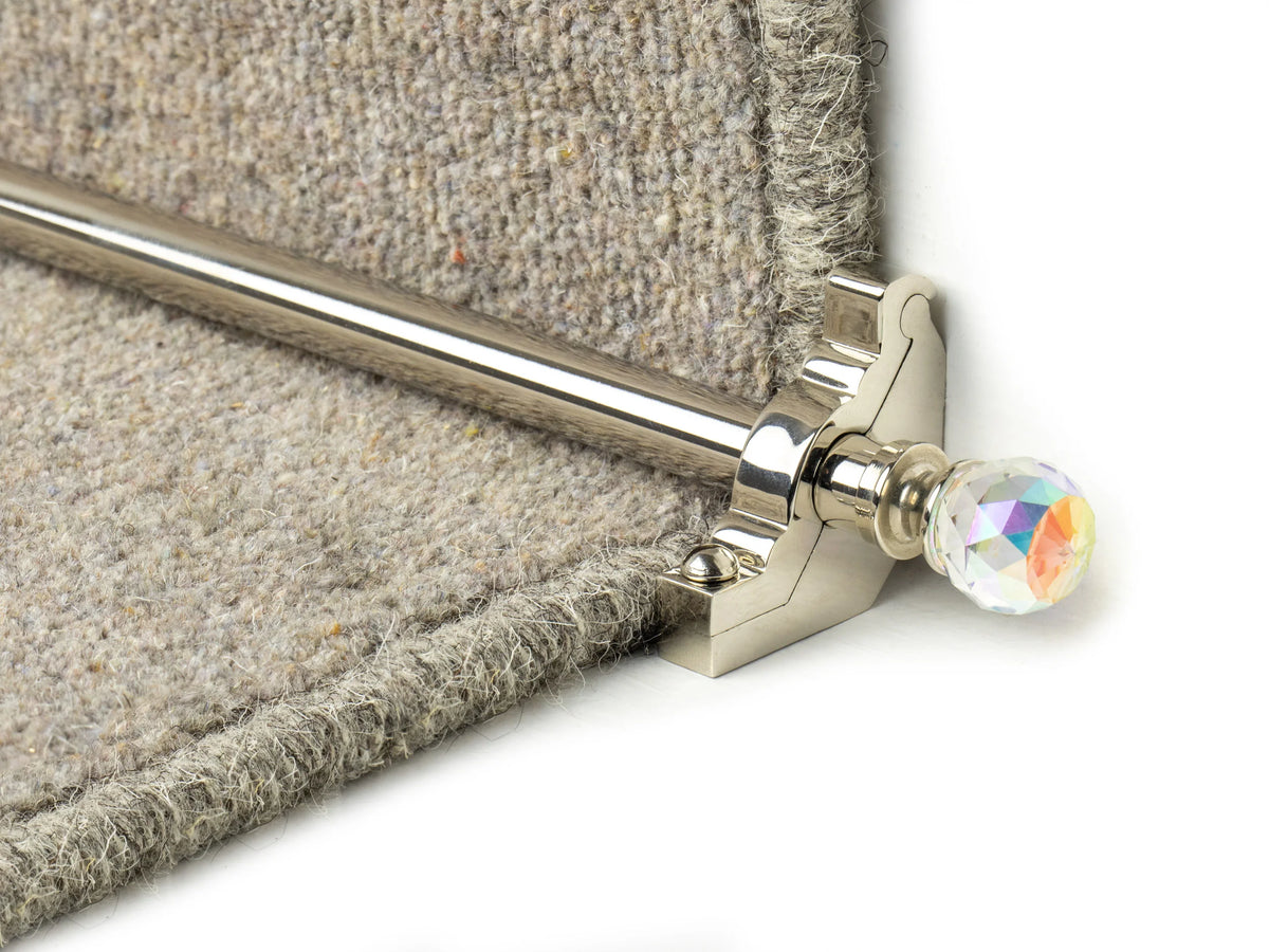 Crystal Rainbow Stair Rods — Polished Nickel — official Stair Rods UK image