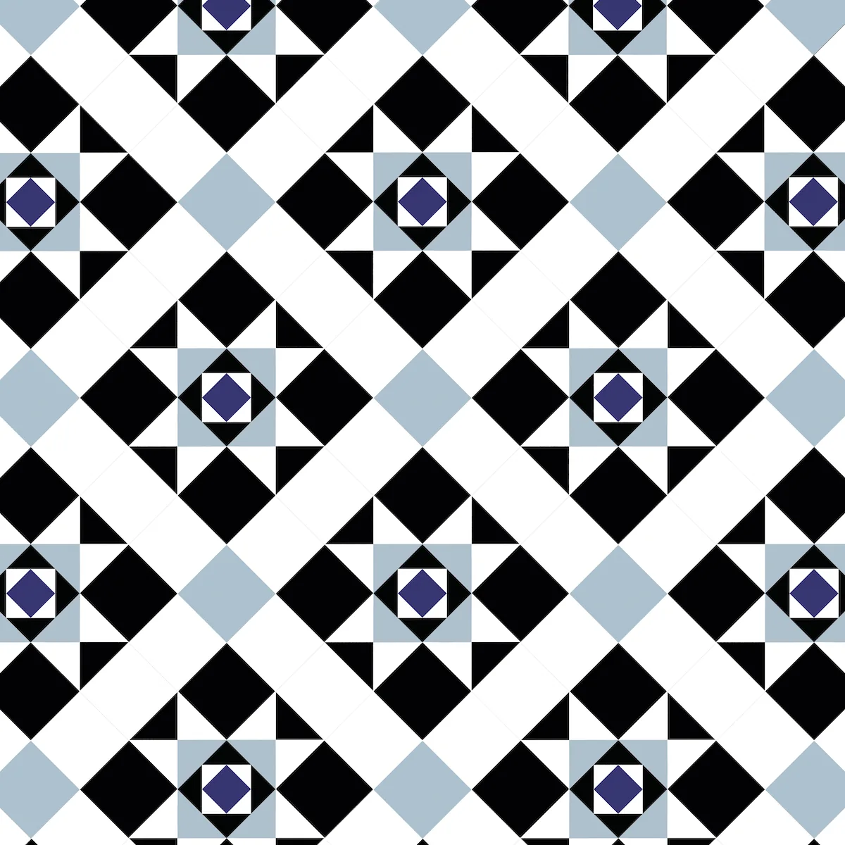 J2 Victorian — Kinsale – KIN001 — Black / Pale Blue / White / Navy Blue