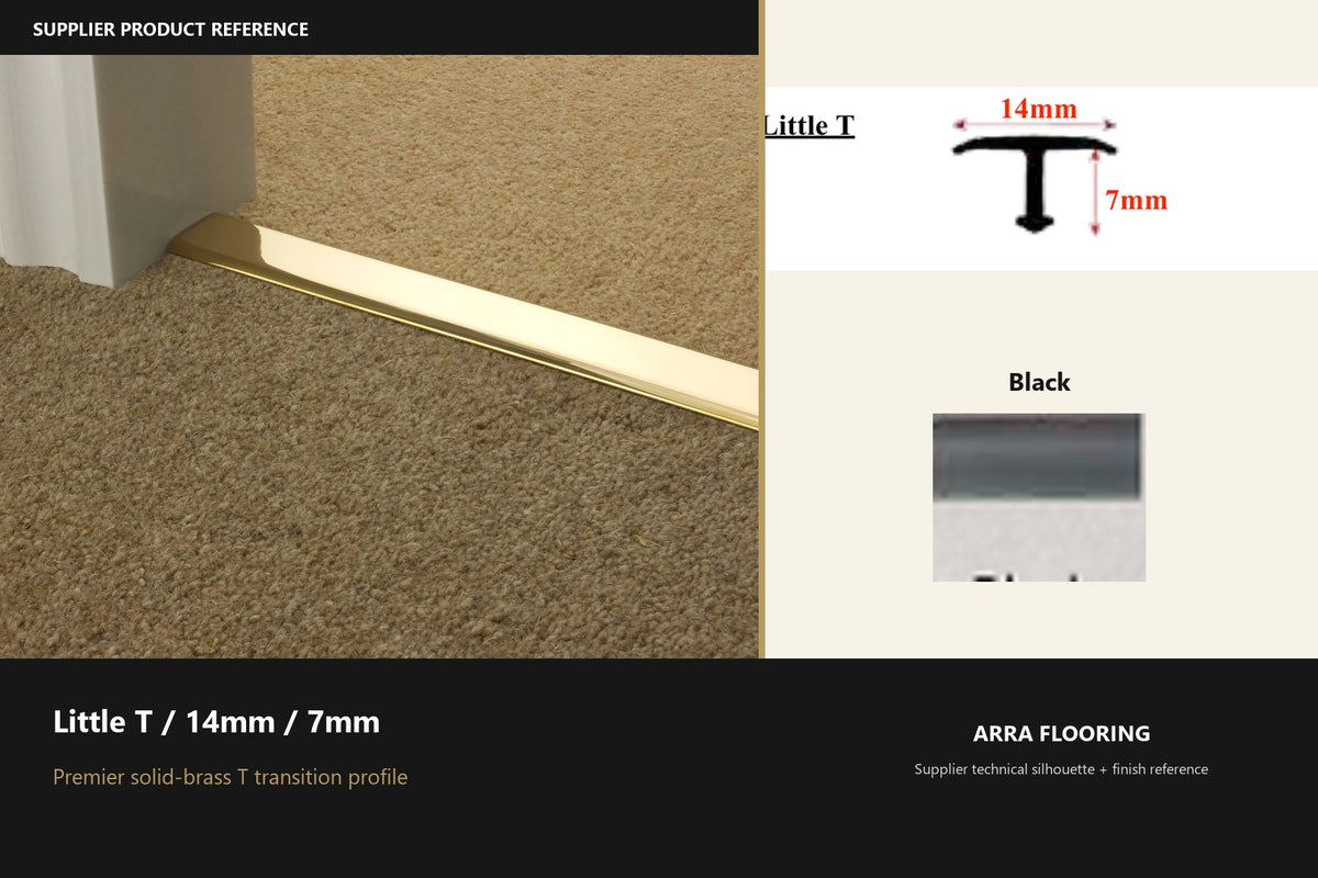 Premier Little T / 14mm / 7mm — Black — profile and finish reference