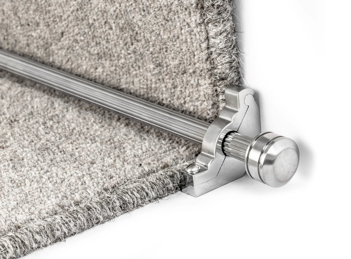 Vision Piston Stair Rods — Brushed Chrome — official Stair Rods UK image