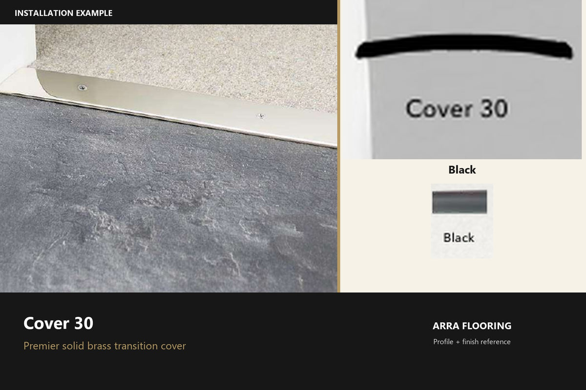 Premier Cover 30 — Black — profile and finish reference