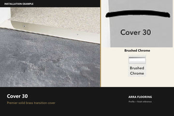 Premier Cover 30 — Brushed Chrome — profile and finish reference