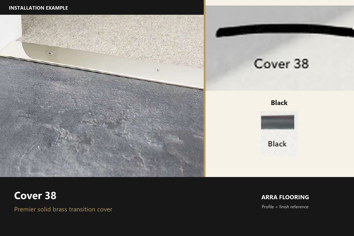 Premier Cover 38 — Black — profile and finish reference