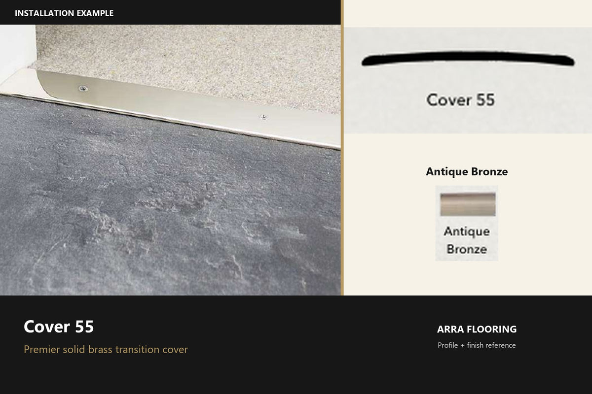Premier Cover 55 — Antique Bronze — profile and finish reference