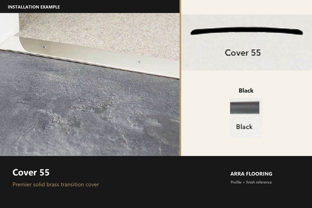 Premier Cover 55 — Black — profile and finish reference