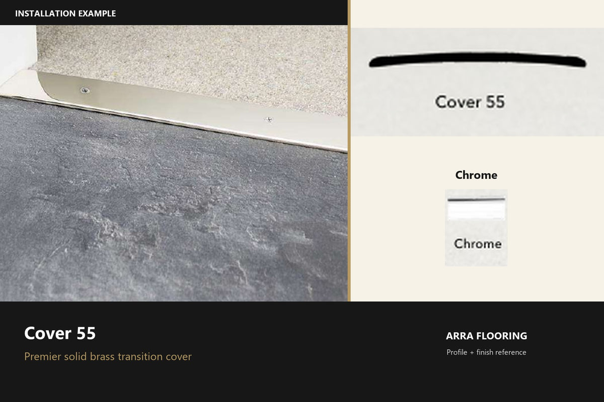 Premier Cover 55 — Chrome — profile and finish reference