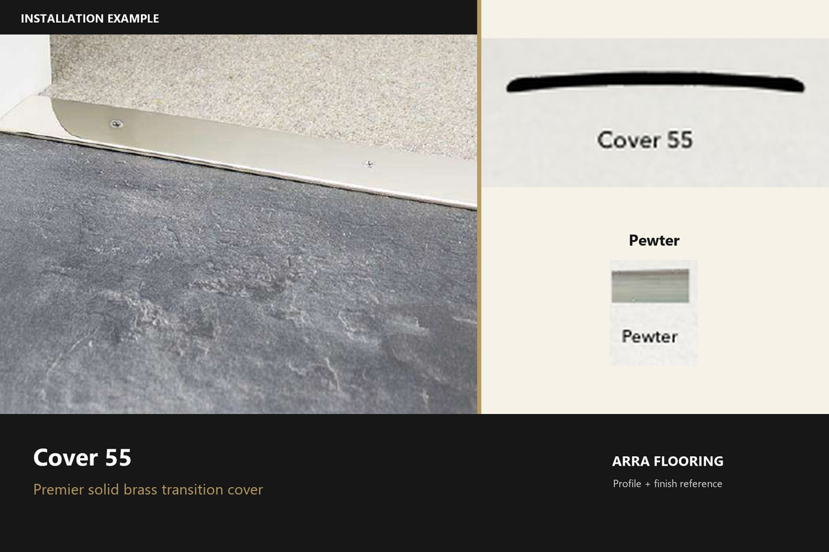 Premier Cover 55 — Pewter — profile and finish reference