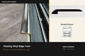 Premier Floating Vinyl Edge 1mm — Brushed Chrome — profile and finish reference
