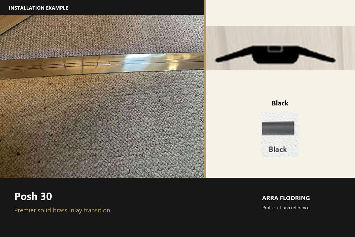 Premier Posh 30 — Black — profile and finish reference